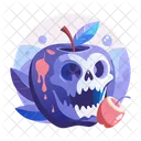 Gruselige Apfel Obst Essen Symbol