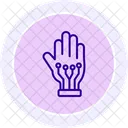 Icono De Linea De Guantes Con Cable Icon