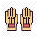 Guantes Con Cable Mano Robotica Realidad Virtual Icon