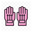 Guantes Con Cable Mano Robotica Realidad Virtual Icon