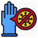 Guantes de protección antivirus  Icono