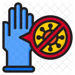 Guantes de protección antivirus  Icono