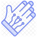 Guantes De Seguimiento Icono De Linea De Duotono Icon