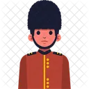 Guardia con sombrero tradicional de piel de oso  Icono