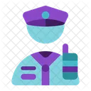 Guardia De Seguridad Profesional Vigilancia Icono