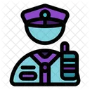 Guardia De Seguridad Profesional Vigilancia Icono