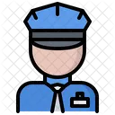 Guardia De Seguridad Uniforme Gorra Icono
