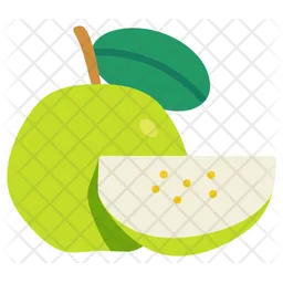 Guava With Sliced Cut  Icon