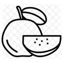Guava With Sliced Cut  Icon