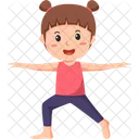 Guerrero Virabhadrasana Kid Icono