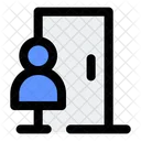 Guest and door  Icon