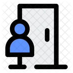 Guest and door  Icon