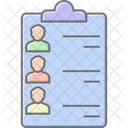 Guest List Lineal Color Icon Icon