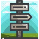 Guide Post Signboard Direction Board Icon