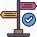 Guide Sign Navigate Steer Icon