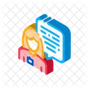 Female Worker Talk Icon