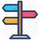 Guidepost Direction Guide Road Guide Icon