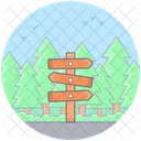Guidepost Signpost Roadside Sign Icon