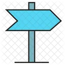 Guidepost Signpost Direction Icon