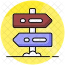 Guidepost Direction Board Icon
