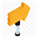 Guidepost Roadboard Signboard Icon