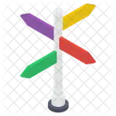 Guidepost Signpost Roadside Sign Icon