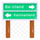 Guidepost Road Post Traffic Board Icon