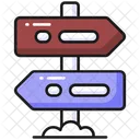 Guidepost Direction Board Icon