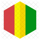 Guine Bandeira Hexagono Ícone