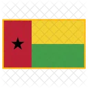 Guinea Bissau Flagge Land Symbol