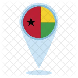 Guinea Bissau Location Flag Icon