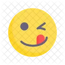 Guinando Un Ojo Tonto Estupido Icono