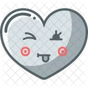 Establecer Icono De Emoji De Corazon Ligero Icono