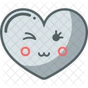 Establecer Icono De Emoji De Corazon Ligero Icono