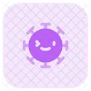 Guino Del Ojo Derecho Emoji De Coronavirus Coronavirus Icono