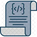 Guion Codigo Documento Icono