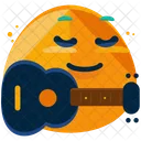 Guitar Emoji Face Icon