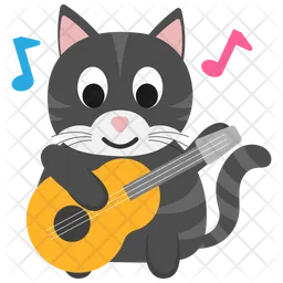 Guitar Cat  Icon