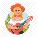 Guitar Player Musician Character Icon