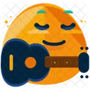 Guitare Emoji Visage Icône