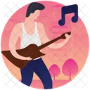 Playing Guitar Guitar Player Guitarist Icon