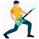 Male Rock Star Guitar Player Guitarist Icon