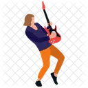 Female Rock Star Guitar Player Female Guitarist Icon