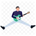 Rock Star Playing Guitar Guitar Player Icon