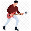 Rock Star Playing Guitar Guitar Player Icon