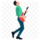 Rock Star Playing Guitar Guitar Player Icon