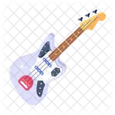 Un Diseno Vectorial Plano De Guitarra Icono