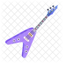 Un Diseno Vectorial Plano De Guitarra Icono