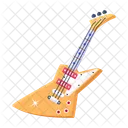 Un Diseno Vectorial Plano De Guitarra Icono