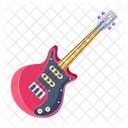 Un Diseno Vectorial Plano De Guitarra Icono